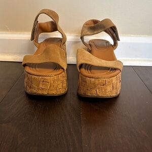 SARTO By Franco Sarto Tan Platform Sandals